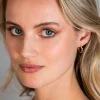 APRIL oorringen 13mm gold plated met geboortesteen diamant wit zirconia