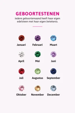 APRIL oorringen 13mm zilver met geboortesteen diamant wit zirconia