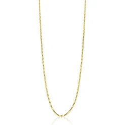 45cm ZINZI Gold 14 krt gourmet ketting 0,8mm breed, ideaal om je hanger aan te bevestigen ZGLG45-08