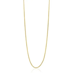 42cm ZINZI Gold 14 krt gourmet ketting 0,8mm breed, ideaal om je hanger aan te bevestigen ZGLG42-08