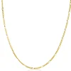 60cm ZINZI gold plated zilveren figaro ketting ZILC-F60G
