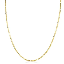 42cm ZINZI gold plated zilveren figaro ketting ZILC-F42G