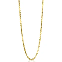 60cm ZINZI gold plated zilveren anker ketting ZILC-A60G