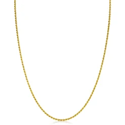 45cm ZINZI gold plated zilveren koord ketting ZILC-K45G
