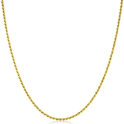 45cm ZINZI gold plated zilveren koord ketting ZILC-K45G
