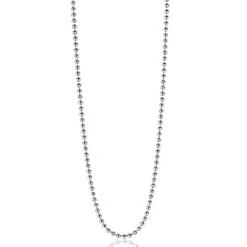 90cm ZINZI zilveren bolletjes ketting. 0,9mm breed ZILC-B90