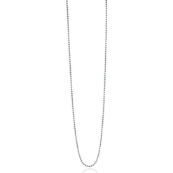 90cm ZINZI zilveren bolletjes ketting. 0,9mm breed ZILC-B90