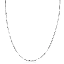 80cm ZINZI zilveren figaro ketting ZILC-F80