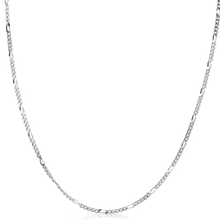 45cm ZINZI zilveren figaro ketting ZILC-F45