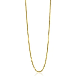 45cm ZINZI zilveren gourmet ketting geel verguld ZILC-G45G