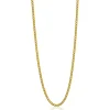42cm ZINZI zilveren gourmet ketting gold plated. ZILC-G42G