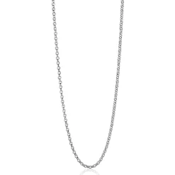 80cm ZINZI zilveren jasseron ketting ZILC-J80