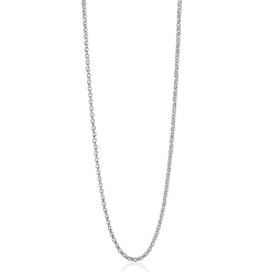 80cm ZINZI zilveren jasseron ketting ZILC-J80