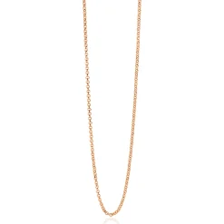 80cm ZINZI zilveren jasseron ketting rosé verguld ZILC-J80R