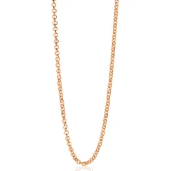 60cm ZINZI zilveren jasseron ketting rosé verguld ZILC-J60R