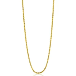 45 cm ZINZI zilveren palmier ketting geel verguld ZILC-P45G