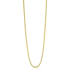 60 cm ZINZI zilveren palmier ketting geel verguld ZILC-P60G