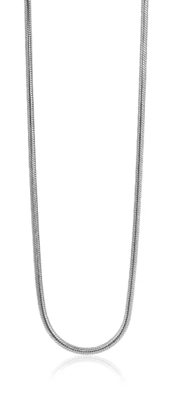 45cm Zinzi zilveren slangen collier 1,5mm breed ZISL15-45