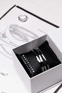 Mart Visser by ZINZI zilveren multi-look klem armband 16mm, organisch gevormd MVA25