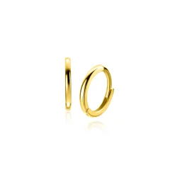 10mm ZINZI Gold 14 karaat gouden oorringen met luxe scharniersluiting 10 x 1,2mm ZGO523