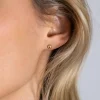 4mm ZINZI Gold 14 krt gouden glanzende bol oorknoppen 4mm ZGO394