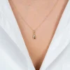 15mm ZINZI Gold 14 krt gouden hanger met organische druppelvorm ZGH558 (zonder collier)