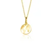 15mm ZINZI Gold 14 krt gouden hanger met wereldkaart ZGH474 (zonder collier)