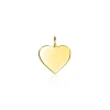 11mm ZINZI Gold 14 krt gouden hanger met glanzend hartje van 11mm ZGH363-11 (zonder collier)