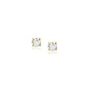 3mm ZINZI Gold 14 krt gouden oorknopjes bezet met een witte zirconia in vierpootszetting ZGO475