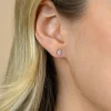 4mm ZINZI Gold 14 krt gouden oorknoppen zespootszetting met ronde witte zirconia ZGO455