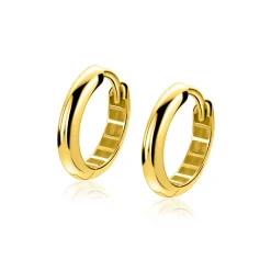 14,5mm ZINZI Gold 14 krt gouden oorringen met luxe klapsluiting 3mm brede buis ZGO568