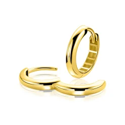 14,5mm ZINZI Gold 14 krt gouden oorringen met luxe klapsluiting 3mm brede buis ZGO568