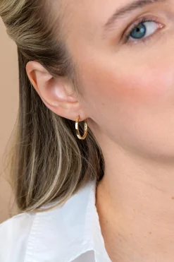 19mm ZINZI Gold 14 krt gouden oorringen met luxe klapsluiting 2mm vierkante buis ZGO573