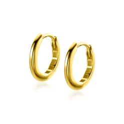 12,5mm ZINZI Gold 14 krt gouden oorringen 12,5mm met smalle ronde buis 1,8mm. Met luxe klapsluiting ZGO433
