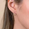 12mm ZINZI Gold 14 krt gouden oorringen bezet met witte zirconia's, luxe klapsluiting 12 x 1,5mm ZGO409