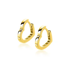 15mm ZINZI Gold 14 krt gouden oorringen in hartvorm met luxe klapsluiting 2mm vierkante buis ZGO574
