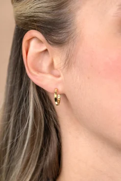 15mm ZINZI Gold 14 krt gouden oorringen met luxe klapsluiting 15mm x 2mm vierkante buis ZGO571