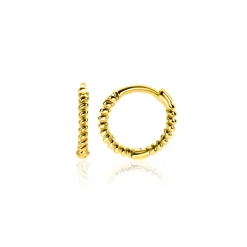 10mm ZINZI Gold 14 krt gouden oorringen, luxe klapsluiting 10x1,3mm ZGO468