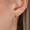 11mm ZINZI Gold 14 krt gouden oorringen ovaal model met witte zirconia en luxe klapsluiting ZGO566