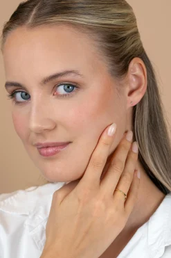 2,5mm ZINZI Gold 14 krt gouden oorstekers met ronde witte zirconia in glad kastje ZGO563