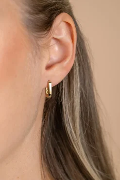 13mm ZINZI Gold 14 krt gouden rechthoekige oorringen met luxe klapsluiting 2mm vierkante buis ZGO575