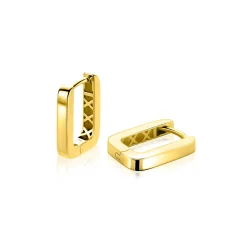 13mm ZINZI Gold 14 krt gouden rechthoekige oorringen met luxe klapsluiting 2mm vierkante buis ZGO575