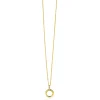 12mm ZINZI Gold 14 krt gouden ronde hanger met luxe opvallend hangoog, bezet met witte zirkonia's ZGH512 (zonder collier)