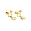 27mm ZINZI goldplated zilveren oorstekers met licht blauwe klavers en open klavers 8mm ZIO2906