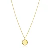 13.5 mm ZINZI gold plated zilveren coin hanger met parelrand voor gravure ZIH2651G (zonder collier)