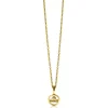 9mm ZINZI gold plated zilveren Weegschaal sterrenbeeldhanger bezet met witte zirconia ZIHY-WEE (zonder collier)
