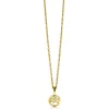 9mm ZINZI gold plated zilveren Waterman sterrenbeeldhanger bezet met witte zirconia ZIHY-WAT (zonder collier)