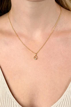 9mm ZINZI gold plated zilveren Stier sterrenbeeldhanger bezet met witte zirconia ZIHY-STI (zonder collier)