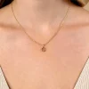 9mm ZINZI gold plated zilveren Boogschutter sterrenbeeldhanger bezet met witte zirconia ZIHY-BOO (zonder collier)