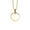 12mm ZINZI gold plated zilveren hanger glad rond plaatje voor gravure ZIH2345G12 (zonder collier)